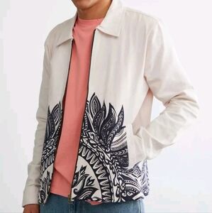 Raga Man Canvas Zip Jacket L Beige NEW